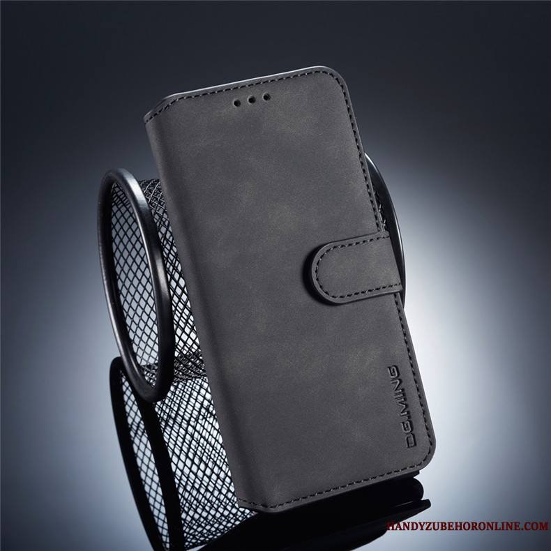 Huawei Y5 2019 Business Coque De Téléphone Clamshell Étui En Cuir Incassable