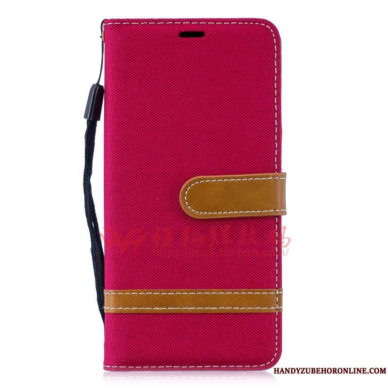 Huawei Y5 2019 Denim Incassable Rouge Tendance Étui Coque En Silicone