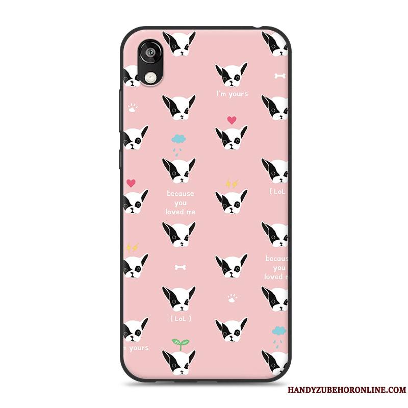 Huawei Y5 2019 Fluide Doux Protection Incassable Rose Coque De Téléphone En Silicone Dessin Animé