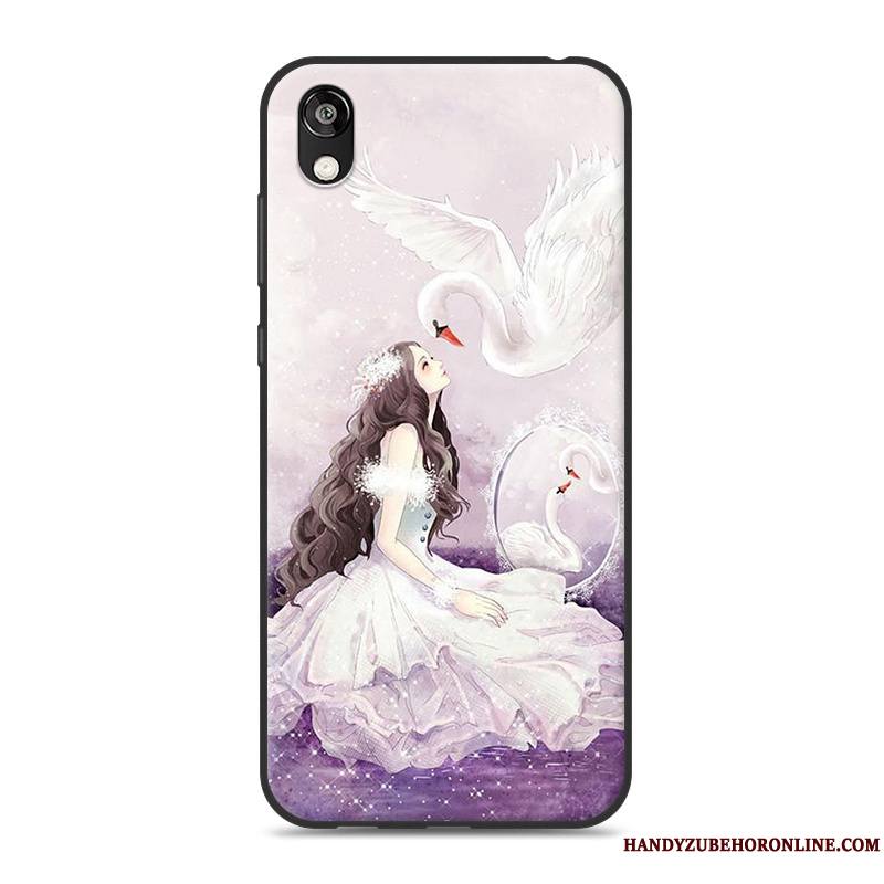 Huawei Y5 2019 Fluide Doux Protection Incassable Rose Coque De Téléphone En Silicone Dessin Animé