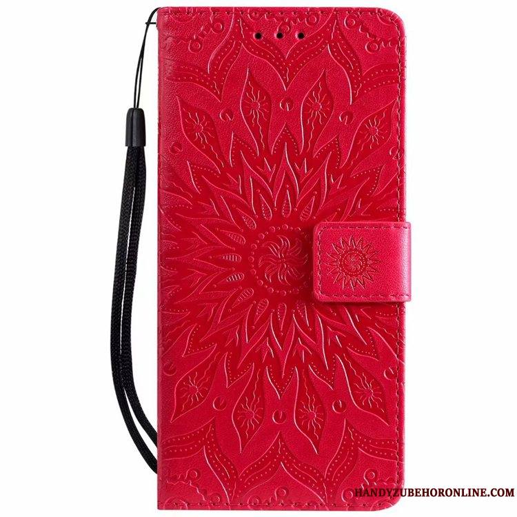 Huawei Y5 2019 Modèle Fleurie Étui En Cuir Incassable Carte Rose Coque De Téléphone Tout Compris