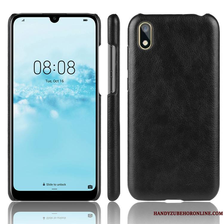 Huawei Y5 2019 Protection Coque Cuir De Téléphone Difficile Modèle Fleurie Litchi