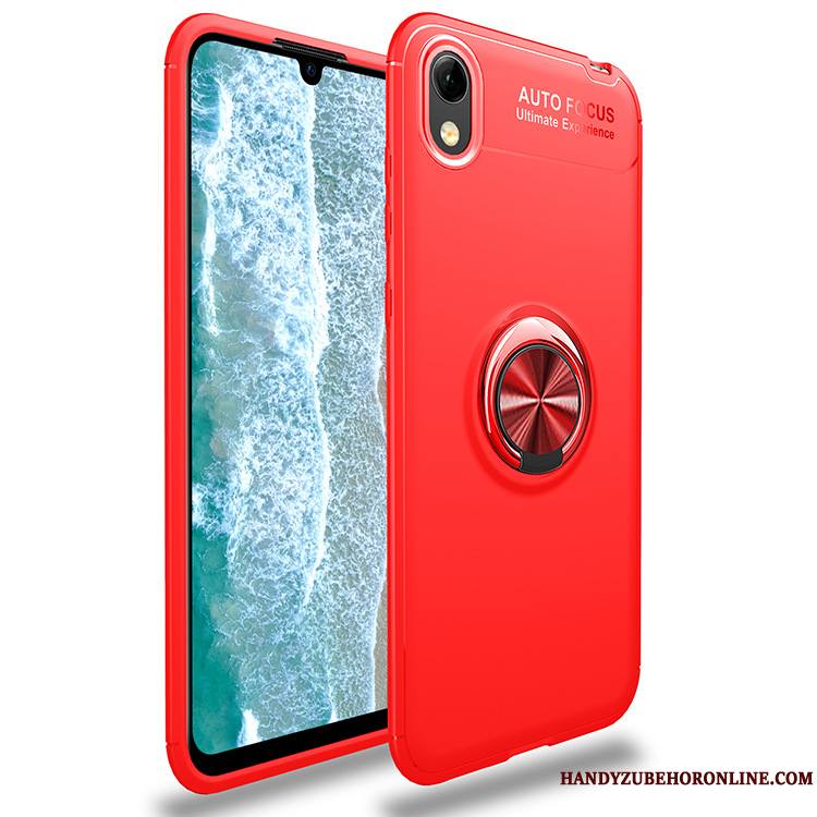 Huawei Y5 2019 À Bord Anneau Coque De Téléphone Rouge Incassable Créatif Support