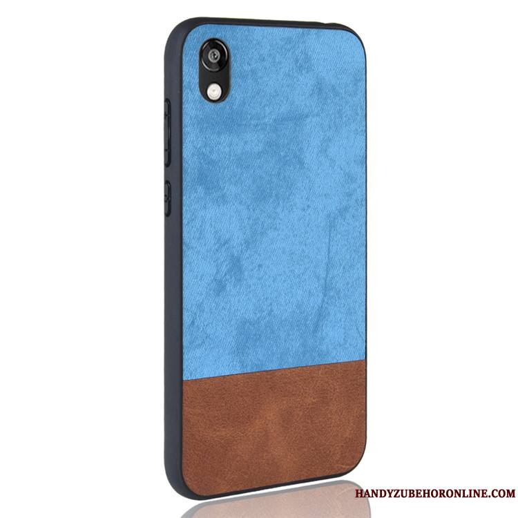 Huawei Y5 2019 Étui Protection Coque De Téléphone Bleu Cuir Tout Compris