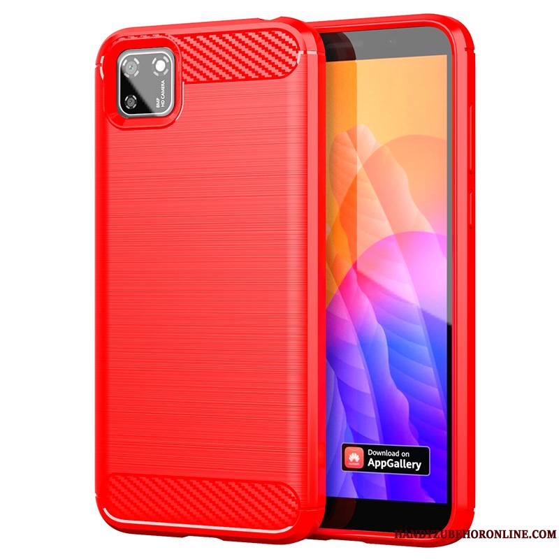 Huawei Y5p Incassable Rouge Protection Étui Tout Compris Coque De Téléphone Fluide Doux