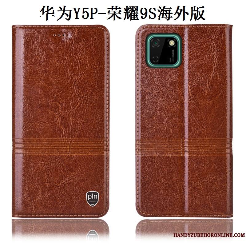 Huawei Y5p Protection Coque De Téléphone Tout Compris Incassable Étui En Cuir Rouge