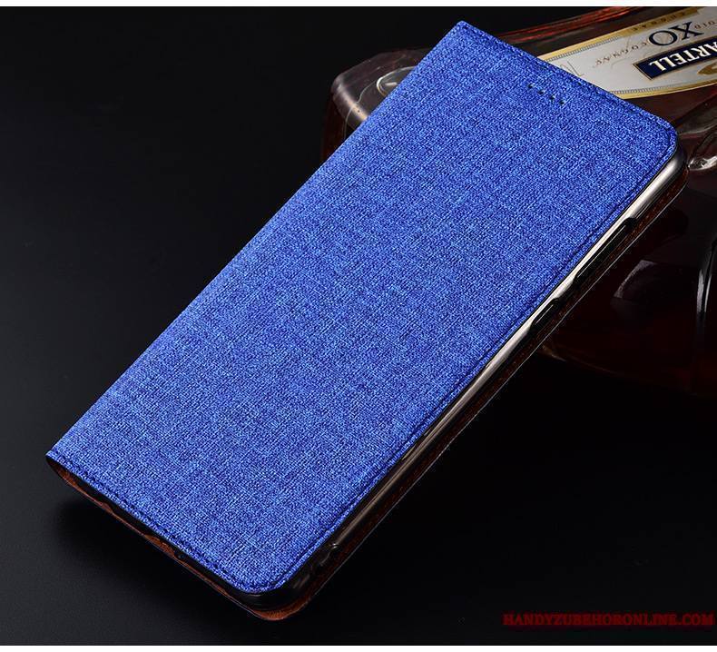 Huawei Y6 2018 Clamshell Coque Silicone Fluide Doux Tout Compris Bleu Incassable