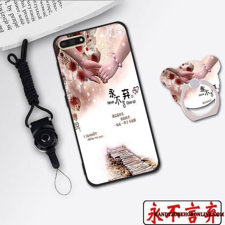 Huawei Y6 2018 Coque Haute Rose Incassable Fluide Doux Silicone Protection Tout Compris