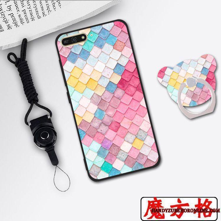 Huawei Y6 2018 Coque Haute Rose Incassable Fluide Doux Silicone Protection Tout Compris