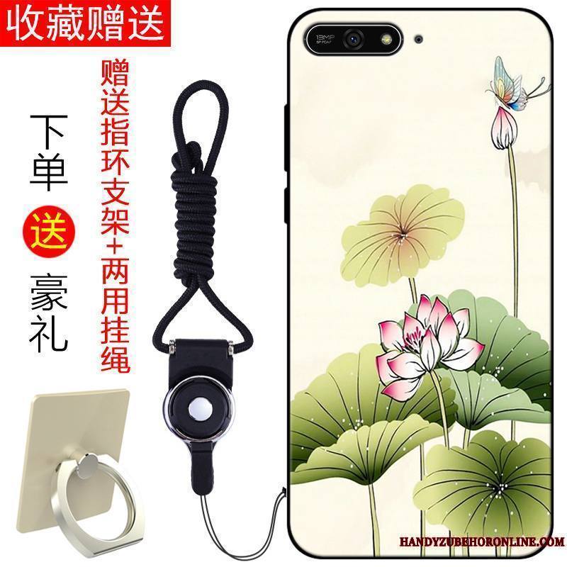 Huawei Y6 2018 Vert Frais Fluide Doux Coque De Téléphone Étui Incassable