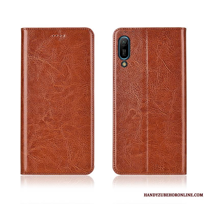 Huawei Y6 2019 Clamshell Étui Coque De Téléphone Modèle Fleurie Fluide Doux Nouveau Housse