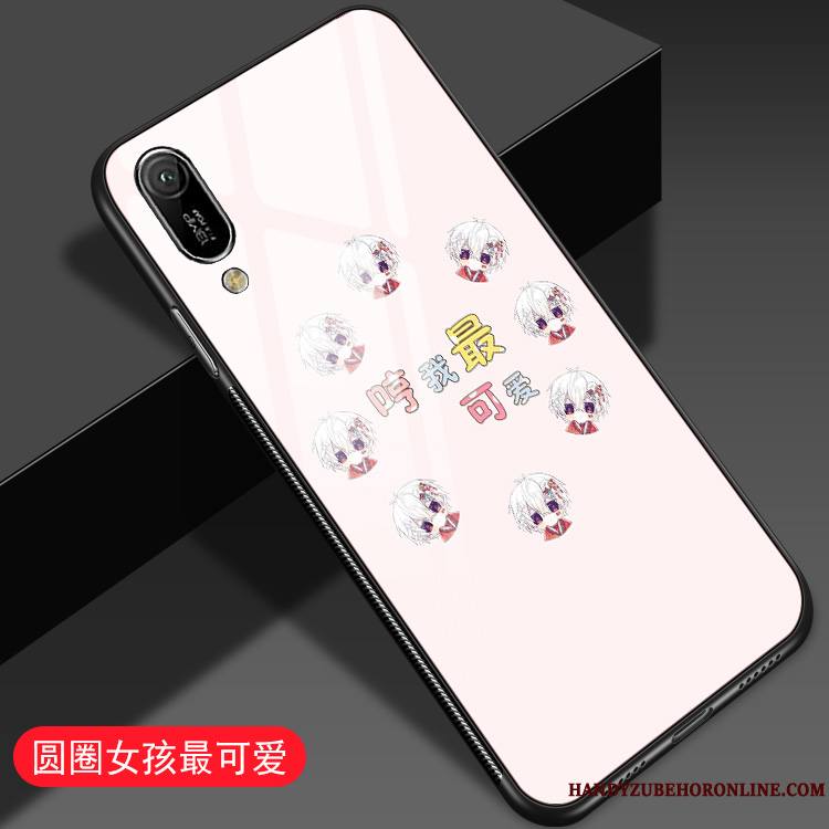 Huawei Y6 2019 Coque Amoureux Silicone Tout Compris Étui Miroir Verre Protection