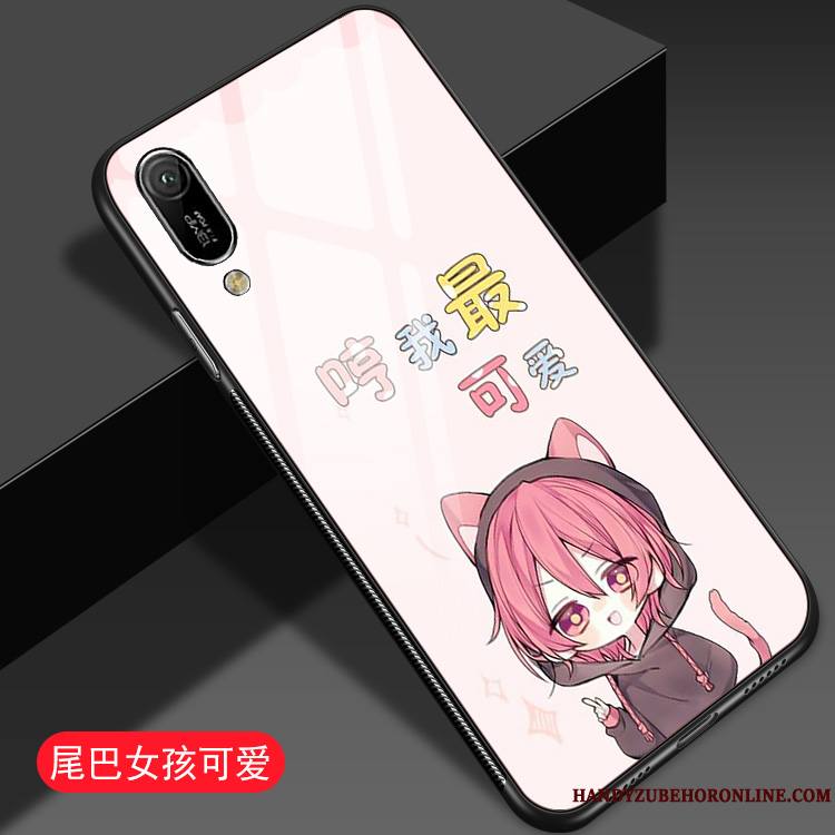 Huawei Y6 2019 Coque Amoureux Silicone Tout Compris Étui Miroir Verre Protection