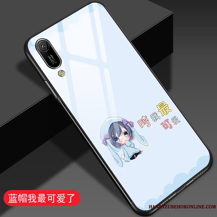 Huawei Y6 2019 Coque Amoureux Silicone Tout Compris Étui Miroir Verre Protection