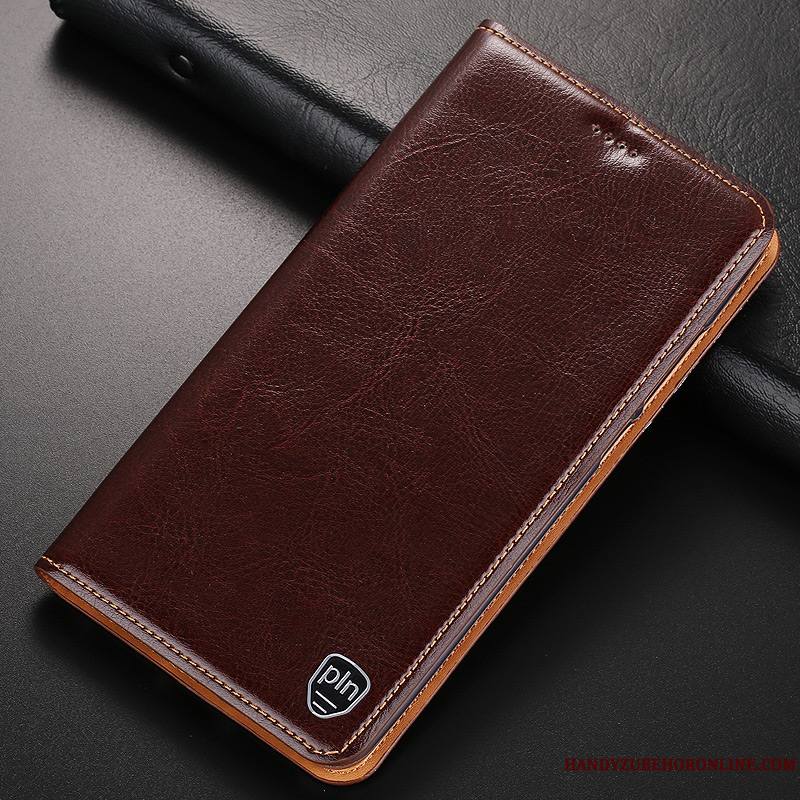 Huawei Y6 2019 Coque De Téléphone Housse Étui Tout Compris Modèle Fleurie Téléphone Portable Marron