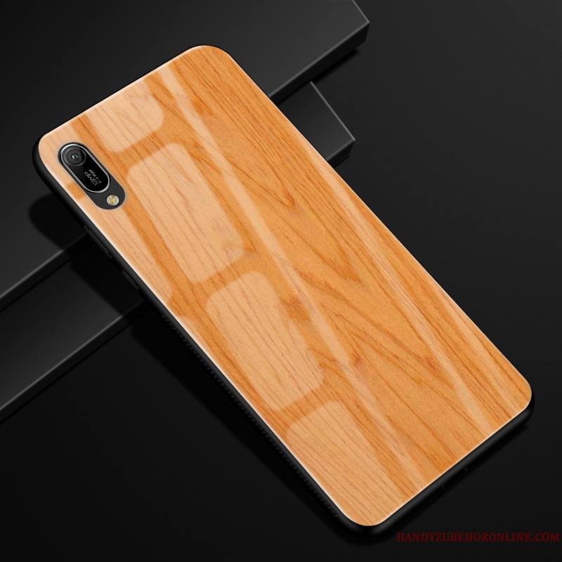 Huawei Y6 2019 Coque De Téléphone Protection Silicone Fluide Doux Verre Étui Couleur Unie