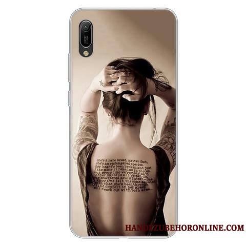 Huawei Y6 2019 Coque Protection Incassable Étui Dessin Animé Personnalité Noir