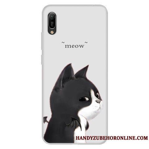 Huawei Y6 2019 Coque Protection Incassable Étui Dessin Animé Personnalité Noir