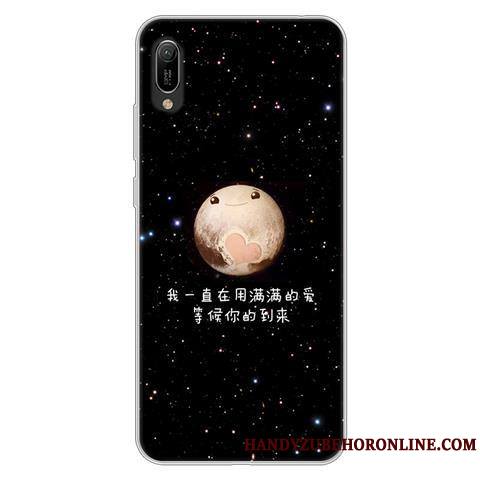 Huawei Y6 2019 Coque Protection Incassable Étui Dessin Animé Personnalité Noir