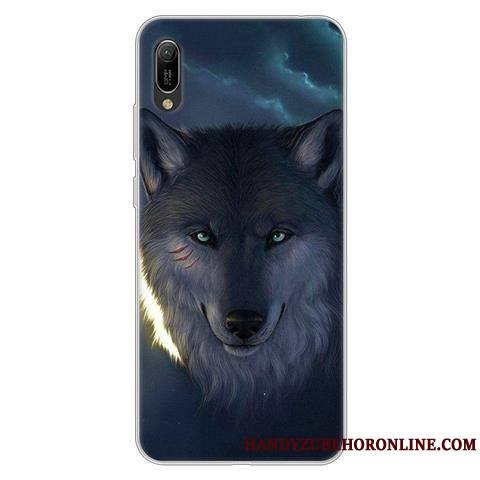 Huawei Y6 2019 Coque Protection Incassable Étui Dessin Animé Personnalité Noir