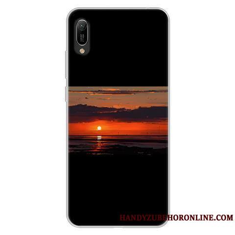 Huawei Y6 2019 Coque Protection Incassable Étui Dessin Animé Personnalité Noir