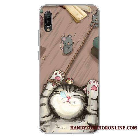 Huawei Y6 2019 Coque Protection Incassable Étui Dessin Animé Personnalité Noir