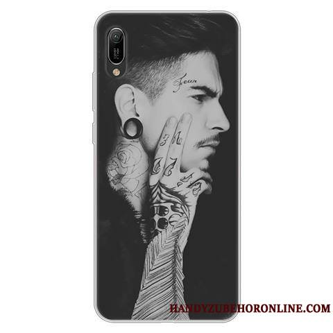 Huawei Y6 2019 Coque Protection Incassable Étui Dessin Animé Personnalité Noir