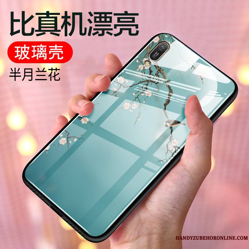 Huawei Y6 2019 Coque Style Chinois Incassable Protection Étui Miroir Beau Personnalité