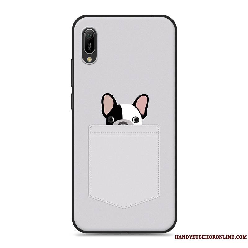 Huawei Y6 2019 Dessin Animé Ornements Suspendus Fluide Doux Téléphone Portable Rouge Coque Étui