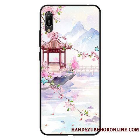 Huawei Y6 2019 Fluide Doux Étui Frais Noir Coque Téléphone Portable Protection