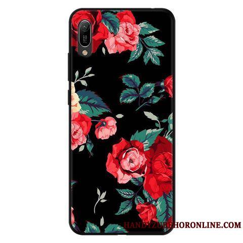 Huawei Y6 2019 Fluide Doux Étui Frais Noir Coque Téléphone Portable Protection