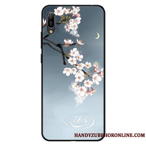 Huawei Y6 2019 Fluide Doux Étui Frais Noir Coque Téléphone Portable Protection