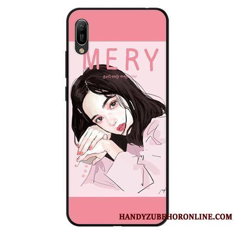 Huawei Y6 2019 Fluide Doux Étui Frais Noir Coque Téléphone Portable Protection