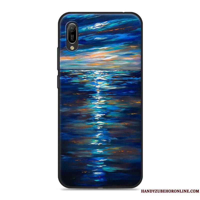 Huawei Y6 2019 Incassable Net Rouge Dessin Animé Fluide Doux Silicone Étui Coque