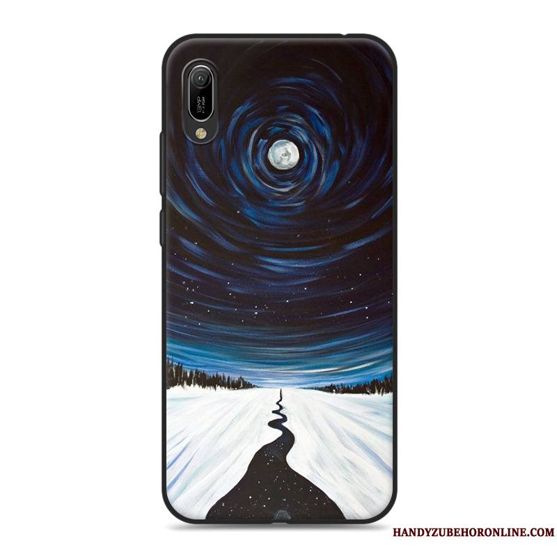 Huawei Y6 2019 Incassable Net Rouge Dessin Animé Fluide Doux Silicone Étui Coque