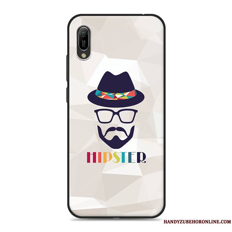 Huawei Y6 2019 Incassable Net Rouge Dessin Animé Fluide Doux Silicone Étui Coque