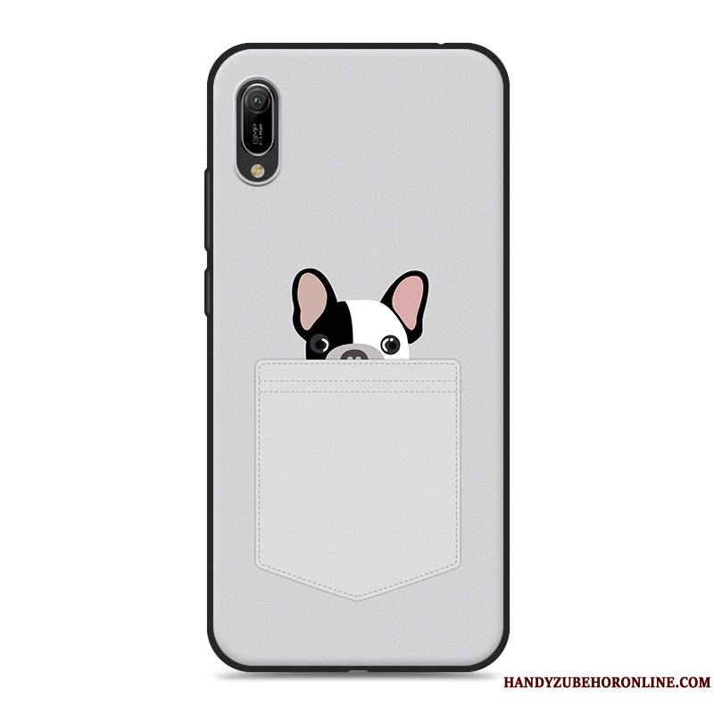 Huawei Y6 2019 Incassable Net Rouge Dessin Animé Fluide Doux Silicone Étui Coque