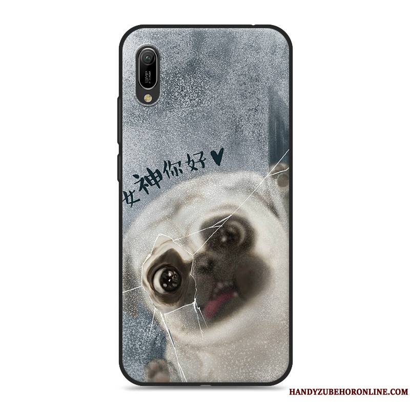 Huawei Y6 2019 Incassable Net Rouge Dessin Animé Fluide Doux Silicone Étui Coque