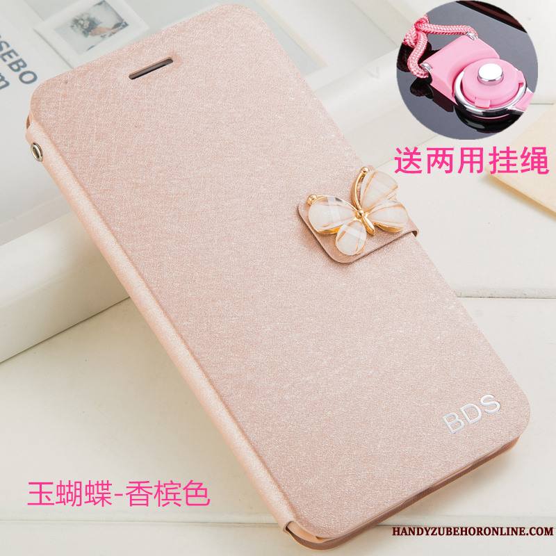 Huawei Y6 2019 Incassable Ornements Suspendus Coque De Téléphone Étui En Cuir Protection Strass Blanc