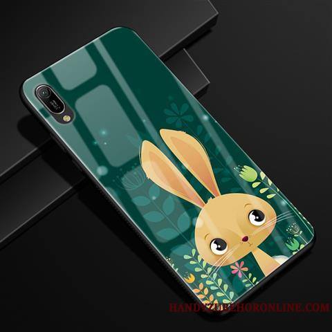 Huawei Y6 2019 Incassable Rouge Dessin Animé Coque De Téléphone Créatif Étui Verre