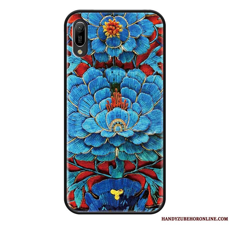 Huawei Y6 2019 Luxe Gaufrage Tout Compris Coque De Téléphone Protection Ornements Suspendus Vert