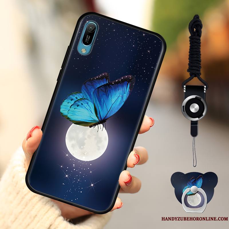 Huawei Y6 2019 Noir Fluide Doux Étui Incassable Mode Coque De Téléphone