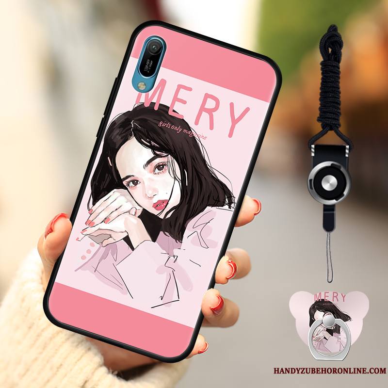 Huawei Y6 2019 Noir Fluide Doux Étui Incassable Mode Coque De Téléphone