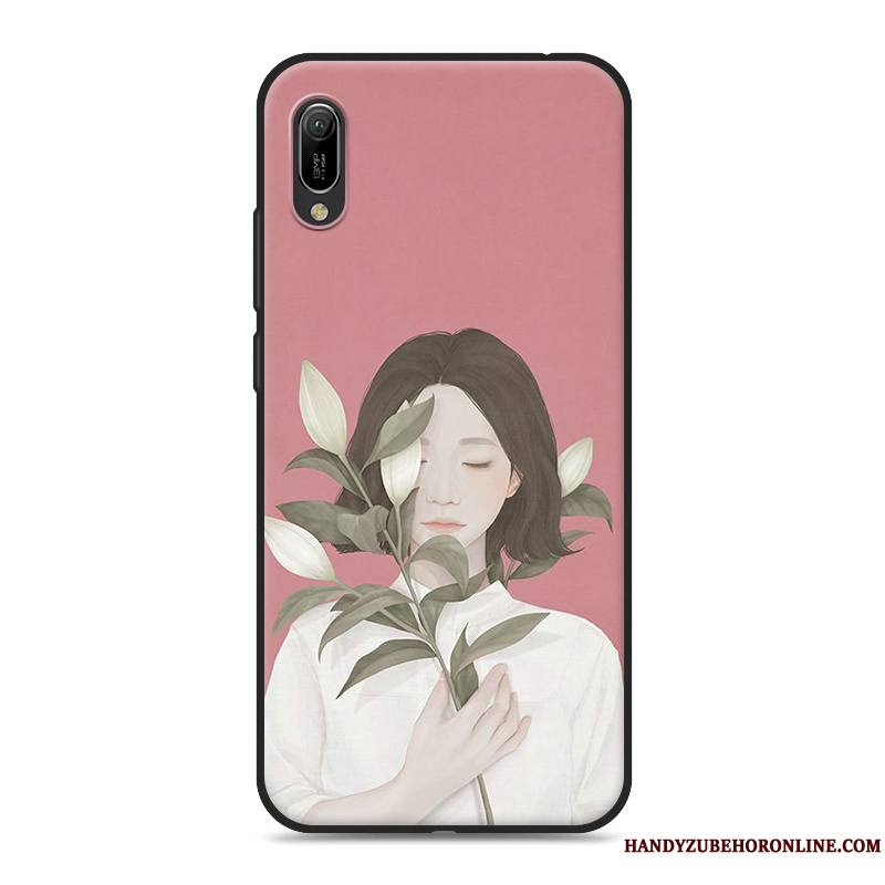 Huawei Y6 2019 Petit Coque De Téléphone Rose Frais Art