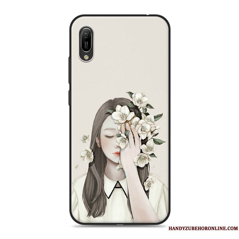 Huawei Y6 2019 Petit Coque De Téléphone Rose Frais Art