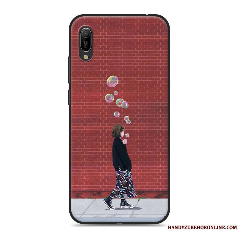 Huawei Y6 2019 Petit Coque De Téléphone Rose Frais Art