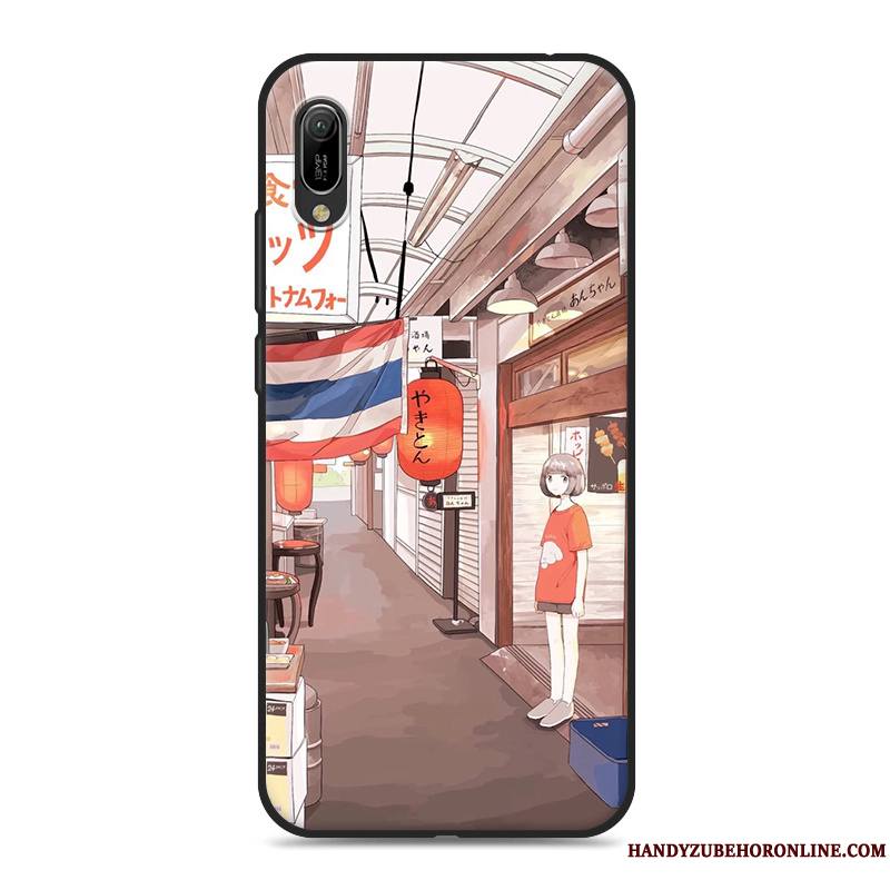 Huawei Y6 2019 Petit Coque De Téléphone Rose Frais Art