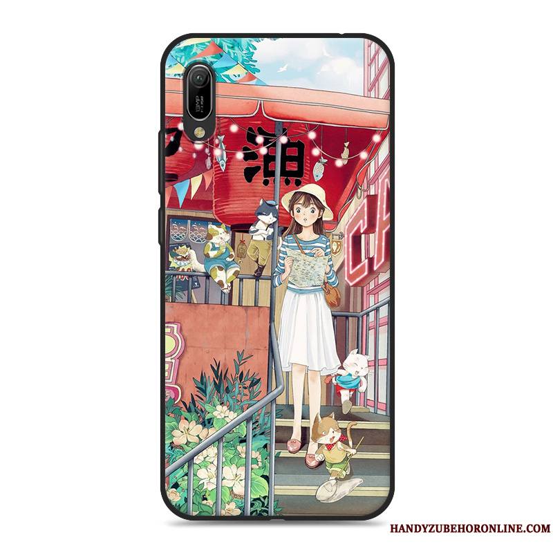 Huawei Y6 2019 Petit Coque De Téléphone Rose Frais Art