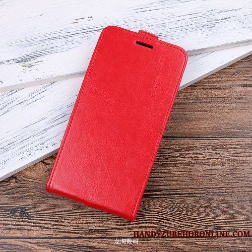 Huawei Y6 2019 Portefeuille Étui En Cuir Housse Rouge Business Coque De Téléphone Tendance