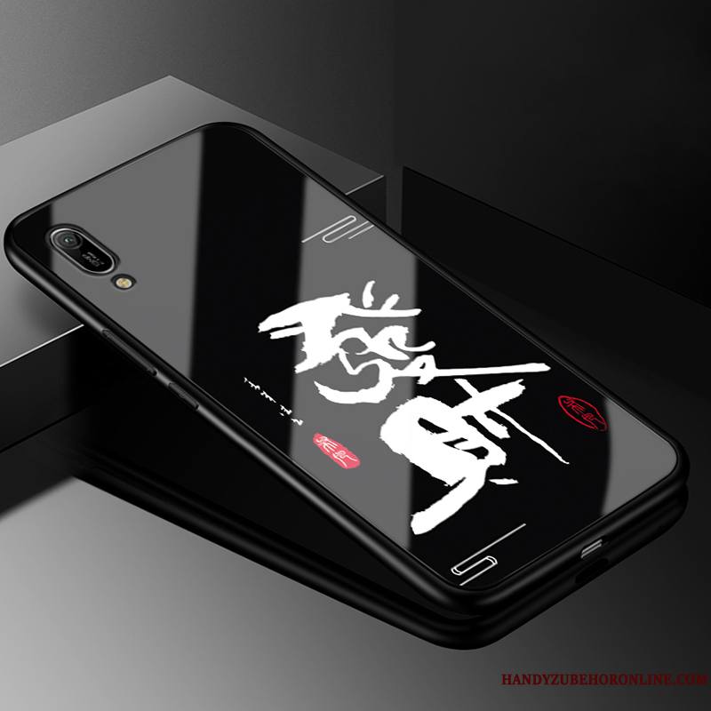 Huawei Y6 2019 Protection Coque Noir Incassable De Téléphone Verre Tout Compris